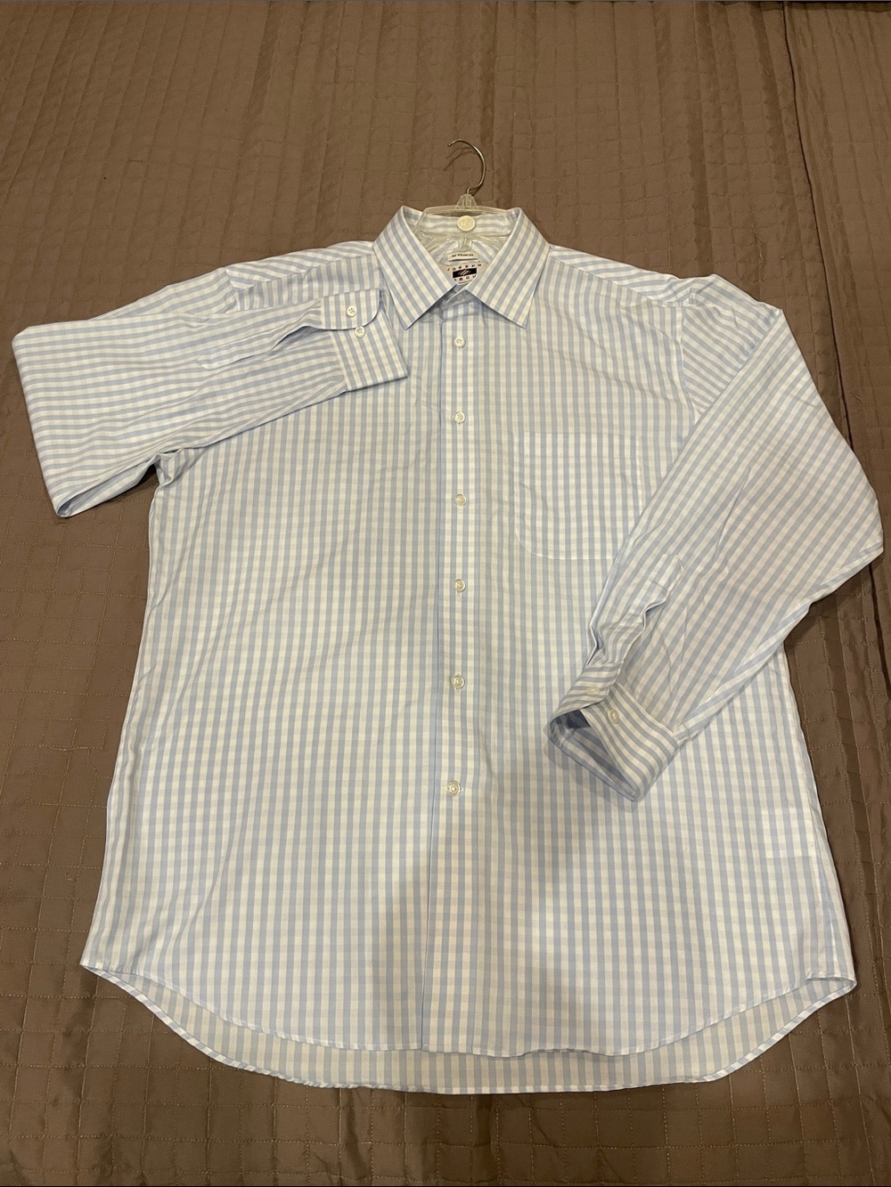 Joseph Abboud Light Blue & White Striped Dress Shirt